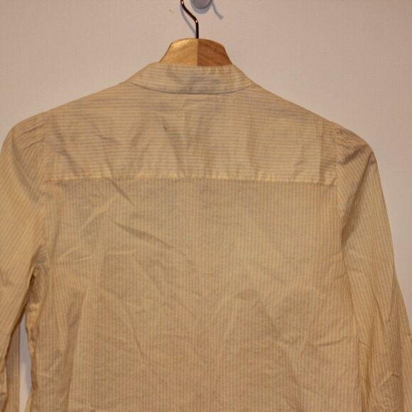 Marc Jacobs white & Yellow Stripes Button Down Shirts Women's Size 4 - Picture 10 of 13